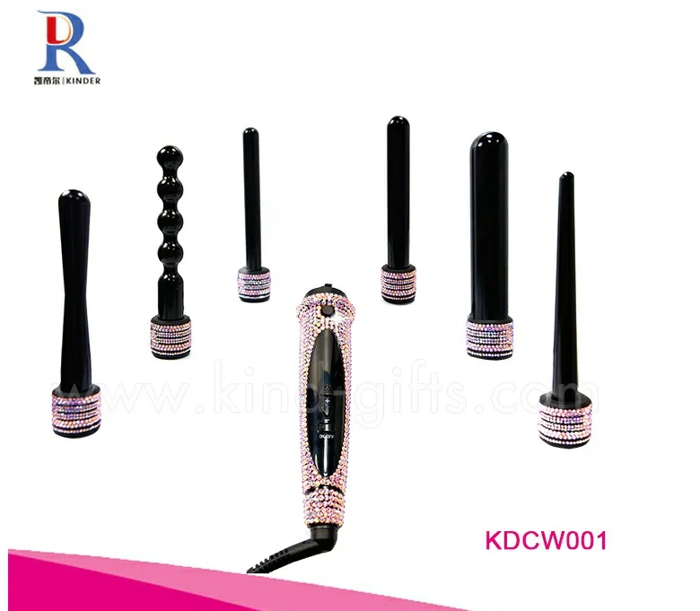 Latest design Crystal Embellished Hair Curler Customized Logo Available 6 In 1 Curling Wand, Pink interchangeable ceramic 6 in 1 curling wand
Latest design Crystal Embellished Hair Curler Customized Logo Available 6 In 1 Curling Wand, Pink interchangeable ceramic 6 in 1 curling wand