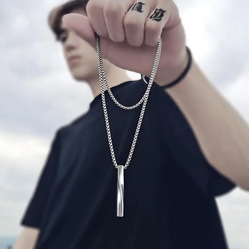 Trendy Ins Minimalist Simple Personality Hip Hop Chain Men's Stainless Steel Spiral Necklace Pendant
Trendy Ins Minimalist Simple Personality Hip Hop Chain Men's Stainless Steel Spiral Necklace Pendant