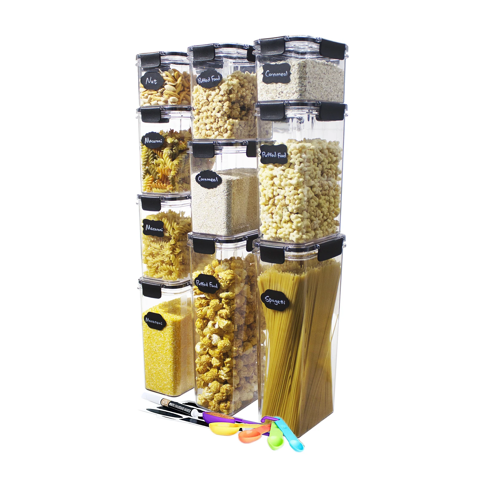 20 Pieces Pantry Organization Kitchen Food Storage Plastic Airtight Food Storage Containers, Customized color
20 Pieces Pantry Organization Kitchen Food Storage Plastic Airtight Food Storage Containers, Customized color