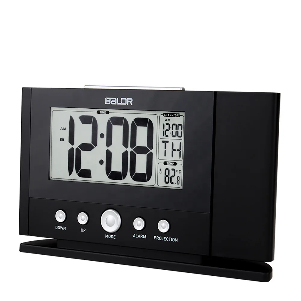 BALDR B0211 Digital Alarm Clock Indoor Temperture Calendar Ceiling Projector Table Clock With Orange Backlight, Black
BALDR B0211 Digital Alarm Clock Indoor Temperture Calendar Ceiling Projector Table Clock With Orange Backlight, Black