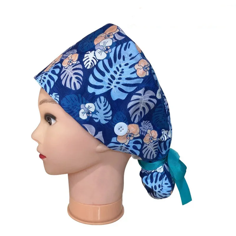 High Quality adjustable sweat-absorbent elastic multicolor scrubs ponytail hats, Solid dyed&printed
High Quality adjustable sweat-absorbent elastic multicolor scrubs ponytail hats, Solid dyed&printed