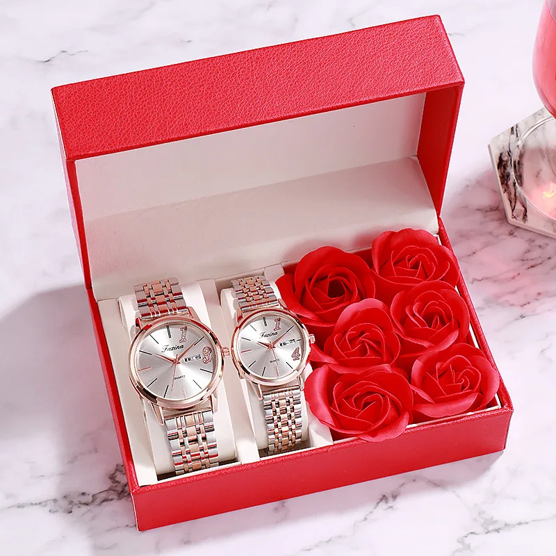 2021 New best-selling Valentine's Day lovers quartz watch gift Box set, Customized colors
2021 New best-selling Valentine's Day lovers quartz watch gift Box set, Customized colors