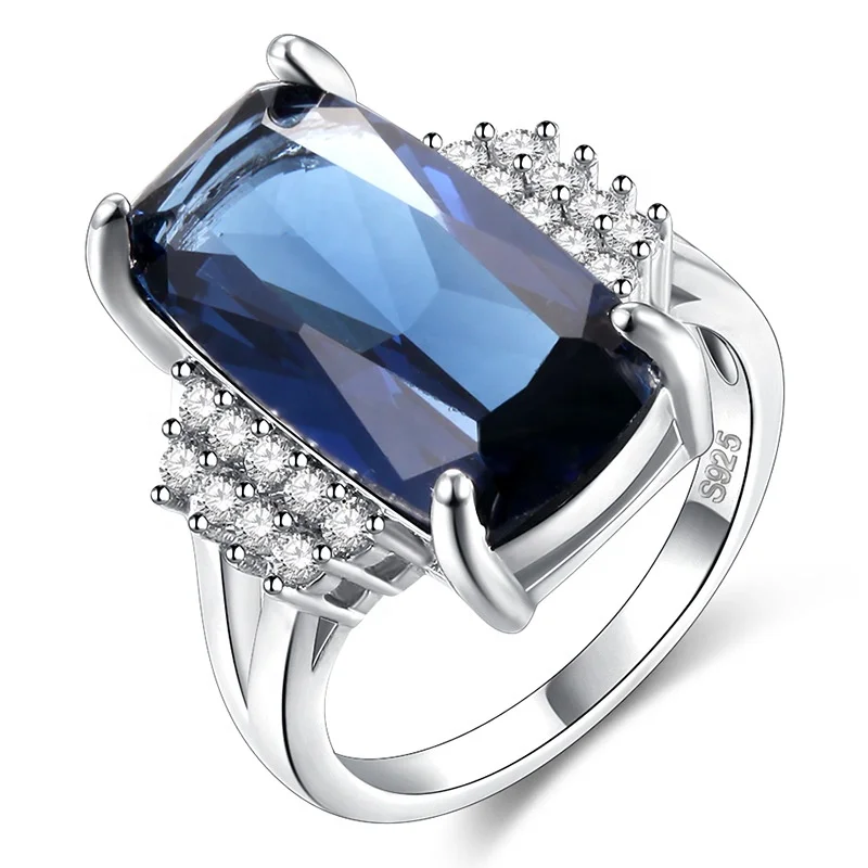 100%925 Sterling Silver Beautiful Cubic Zirconia Big Blue Rectangle Rings Female Jewelry Unique Wedding Rings For Women
100%925 Sterling Silver Beautiful Cubic Zirconia Big Blue Rectangle Rings Female Jewelry Unique Wedding Rings For Women