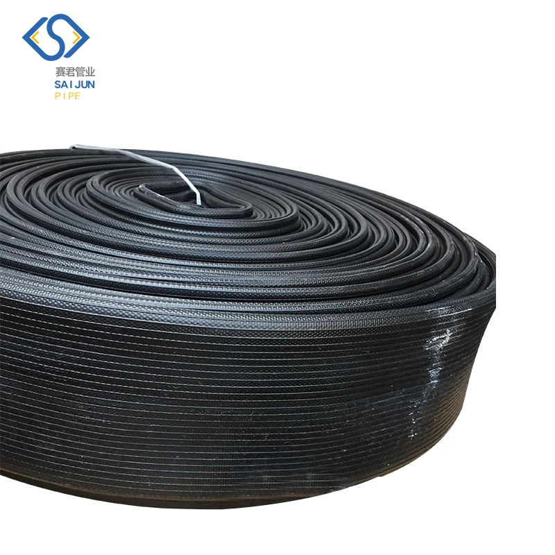 15bar High Pressure Ribbed Layflat Rubber Fire Hose Pipe