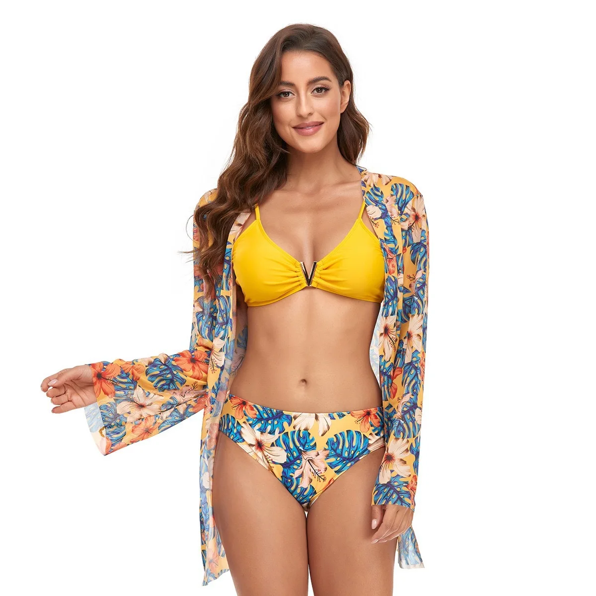 Bestway 2022 Sexy Bikinis And Cover up 3PCS Set Women Swimsuit Printed Swimwear High Waist V-neck Summer Bathing Suit Beachwear
Bestway 2022 Sexy Bikinis And Cover up 3PCS Set Women Swimsuit Printed Swimwear High Waist V-neck Summer Bathing Suit Beachwear