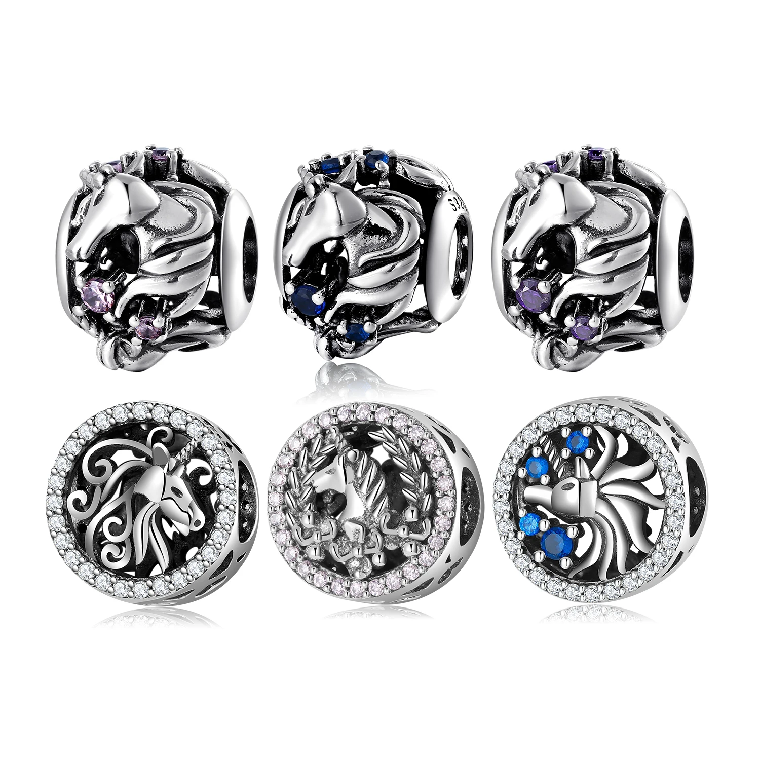 Real 925 Sterling Silver unicorn Series Enamel Charms Flower Star beads with CZ Heart Pendant for Women Jewelry Bracelet Fashion
Real 925 Sterling Silver unicorn Series Enamel Charms Flower Star beads with CZ Heart Pendant for Women Jewelry Bracelet Fashion