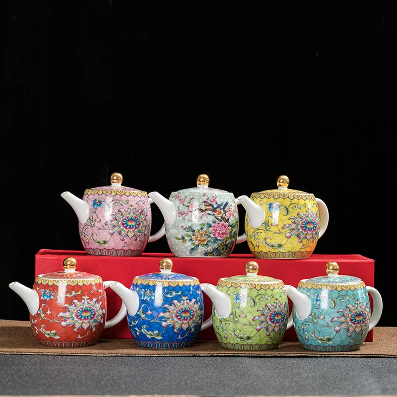 

Ceramic enamel tea painted silver string large saucer tea cup of white porcelain kung fu tea set teapot