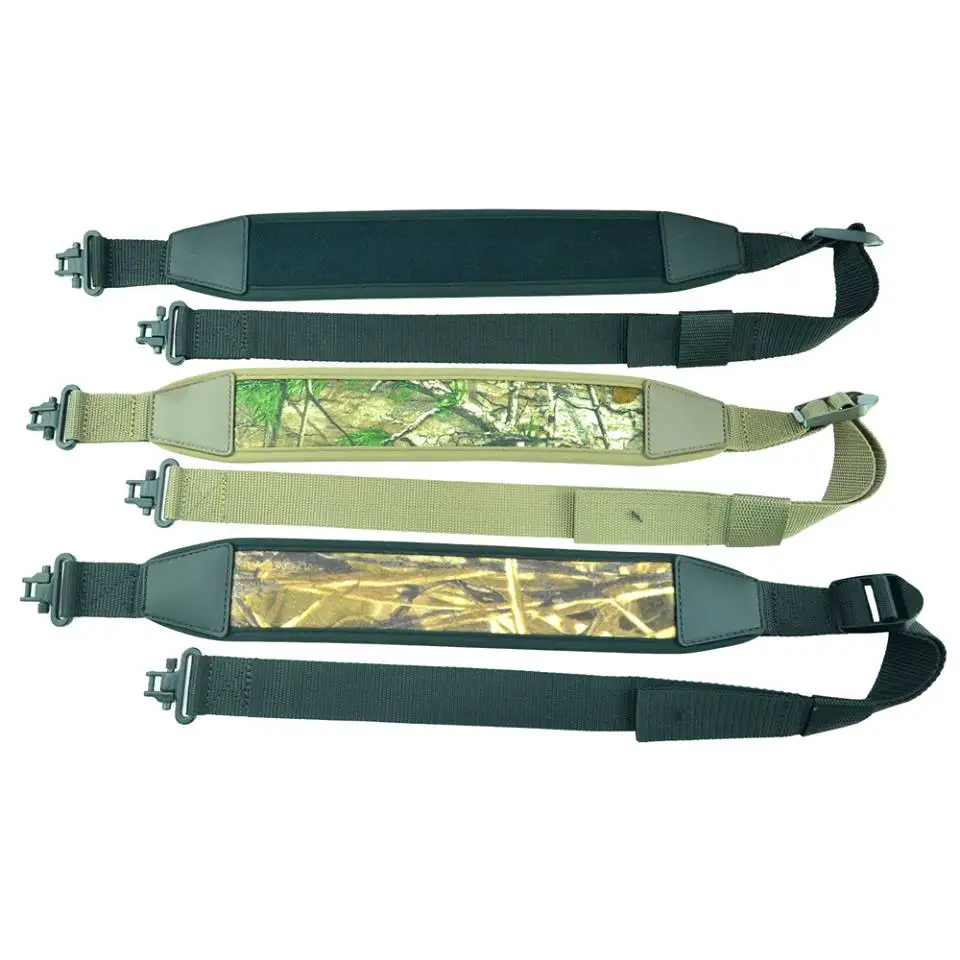 

Tactical Adjustable Gun Rifle Shotgun sling with 1.25" Quick Detach Sling Swivels Gun shoulder Belt Strap Airsoft Hunting, Black/army green/camo