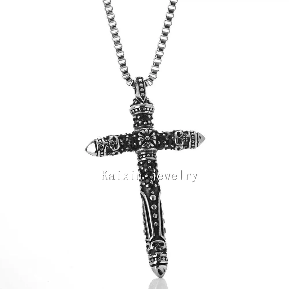 Hot Selling Jewelry Diamond Cross Pendant Vintage men's women's stainless steel NECKLACE GOTHIC NECKLACE accessories
Hot Selling Jewelry Diamond Cross Pendant Vintage men's women's stainless steel NECKLACE GOTHIC NECKLACE accessories