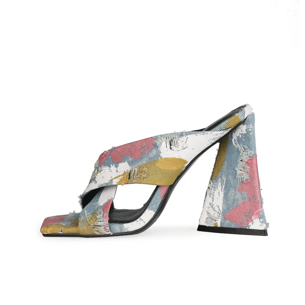 2021 Designer Women Summer Sandals Famous Brands Denim Fabric Female Slide Block High Heels Sexy Ladies Mules
2021 Designer Women Summer Sandals Famous Brands Denim Fabric Female Slide Block High Heels Sexy Ladies Mules