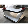 Car front office desk design reception computer working customized V shape table