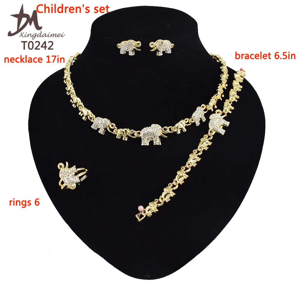 T0242 18K GOLD new design Cute elephant kids jewelry set 
T0242 18K GOLD new design Cute elephant kids jewelry set
