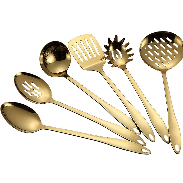 high quality copper rose golden vintage stainless steel kitchen utensils cooking tools, Gold
high quality copper rose golden vintage stainless steel kitchen utensils cooking tools, Gold