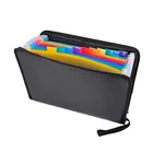 A4 Non-Itchy Silicone Coated Safety File Storage Holder Rainbow Color Expanding Fireproof Document Bag File Folder