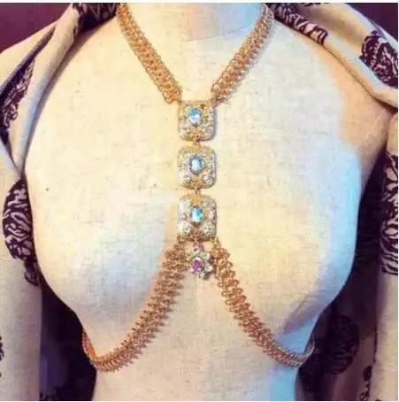 Boho Rhinestone Body Chains Beach Bikini Chain Bra Fashion Charm Harness Body Accessories Jewelry for Women and Girls
Boho Rhinestone Body Chains Beach Bikini Chain Bra Fashion Charm Harness Body Accessories Jewelry for Women and Girls