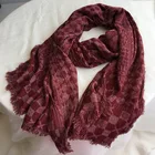 Long Factory Wholesale Custom Large Size Long Jacquard Rayon Scarf For Men