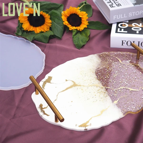 LOVE'N LV155T DIY Epoxy Resin DIY oval dish Fruit Plate rolling Tray with Handle mould Silicone Mold for Jewelry storage
LOVE'N LV155T DIY Epoxy Resin DIY oval dish Fruit Plate rolling Tray with Handle mould Silicone Mold for Jewelry storage