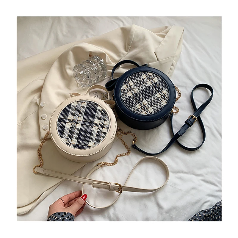 Mini Fashion Circle Handbags For Women Woven Tweed Shoulder Bag top Handle Tote Ladies Purse Round Double Zipper Messenger Bag, Customized color
Mini Fashion Circle Handbags For Women Woven Tweed Shoulder Bag top Handle Tote Ladies Purse Round Double Zipper Messenger Bag, Customized color