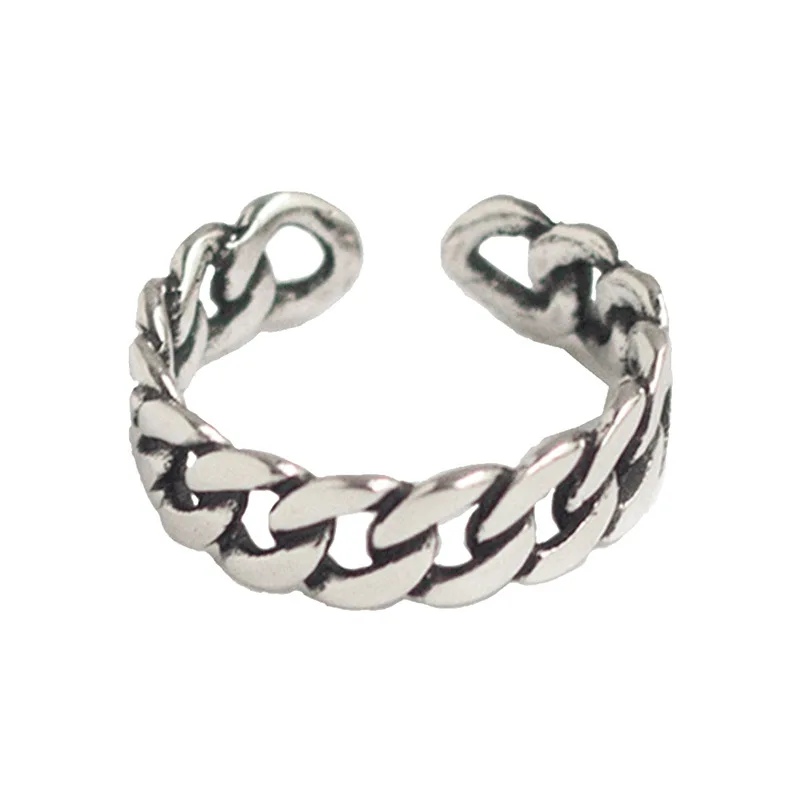 Hot Sales Old Vintage Korean Plate 925 Sterling Silver Ring Thick Chain Open Rings, Picture
Hot Sales Old Vintage Korean Plate 925 Sterling Silver Ring Thick Chain Open Rings, Picture