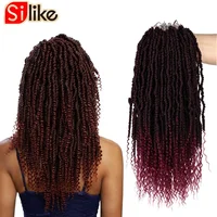 

Crochet Braids Fiber Pre looped Fluffy Twists Braiding Hair Bulk Passion Spring Twists Synthetic Crotchet Hair Extensions Ombre