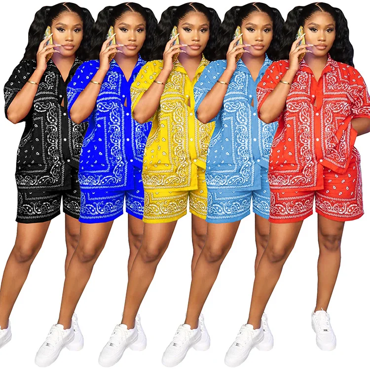 H9434 - top and shorts fashion casual short sleeve printed woman short pants two piece set
H9434 - top and shorts fashion casual short sleeve printed woman short pants two piece set