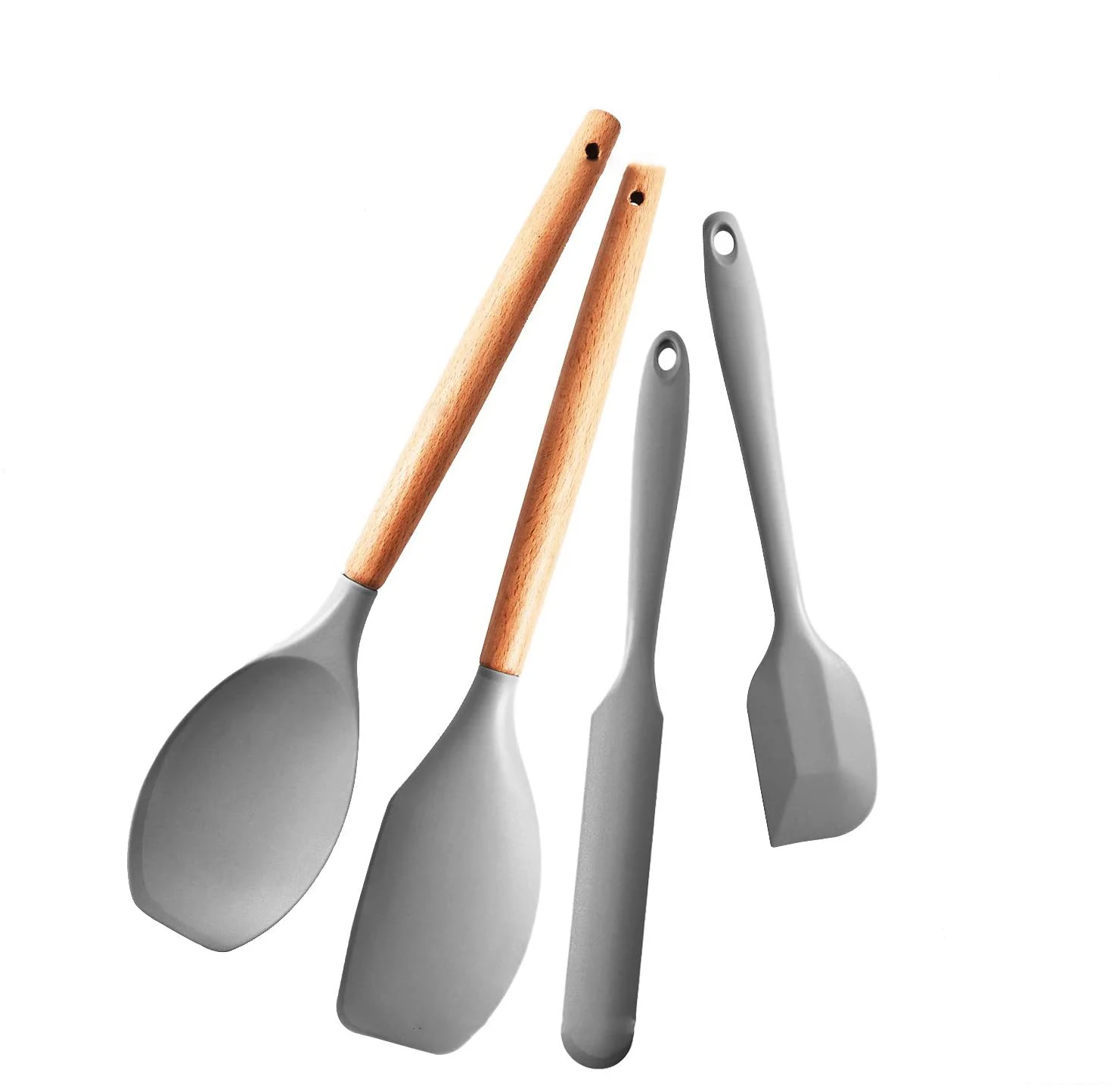 Wholesale Heat Resistant Cooking Utensils Set Silicone with Storage Bucket 9 Pcs Wooden Handle Kitchen Utensil Set, Customized
Wholesale Heat Resistant Cooking Utensils Set Silicone with Storage Bucket 9 Pcs Wooden Handle Kitchen Utensil Set, Customized