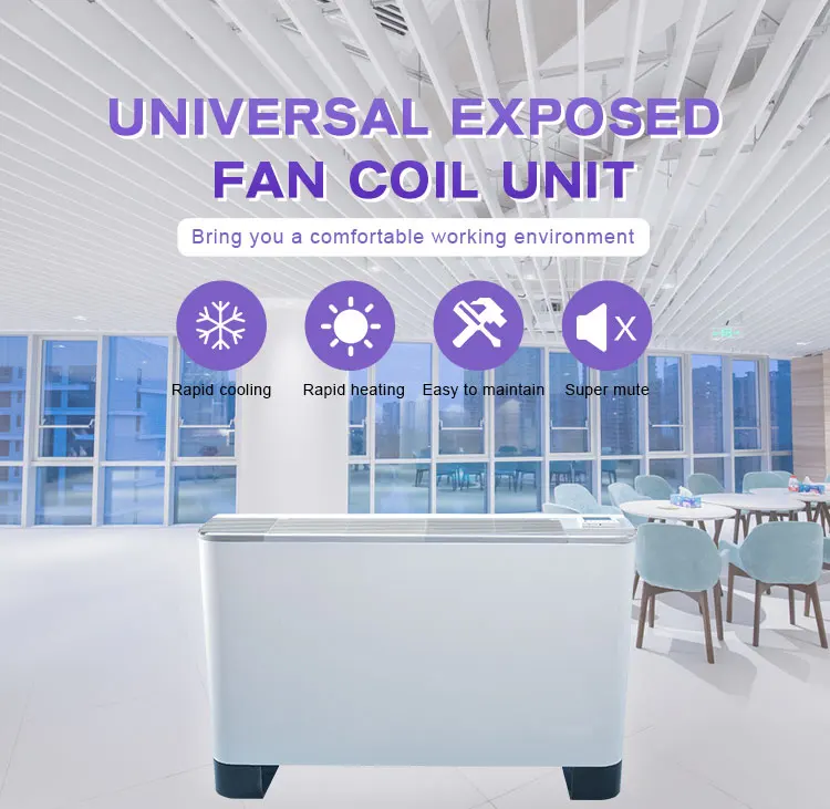Universal Exposed Air Conditioner Hydronic Wall Mounted Floor Standing Fan Coil Unit