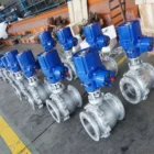 High quality a216 wcb ball valve with electric actuator PN16, PN25, motorised ball valve
