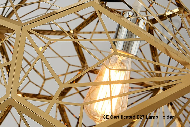 Modern Etch Web Stainless Steel Lampshade pendant light led Kitchen Home Decor Industrial Linghting pendant lamp
