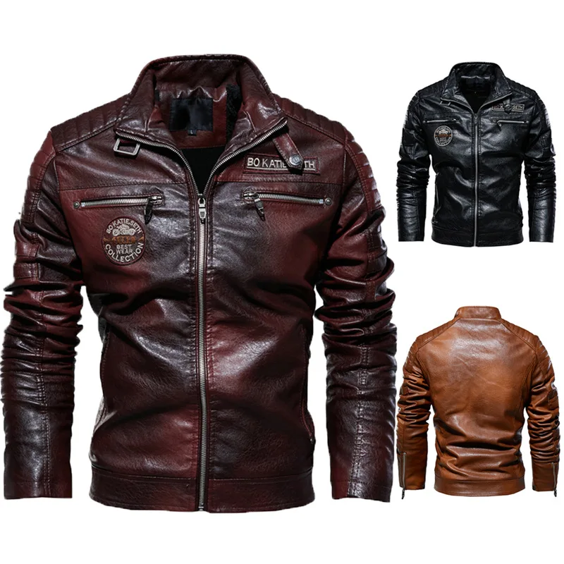New Men's Autumn And Winter Men High Quality Pu Leather Jacket Male fashion Fleece Leather Casual Jackets jacke
New Men's Autumn And Winter Men High Quality Pu Leather Jacket Male fashion Fleece Leather Casual Jackets jacke