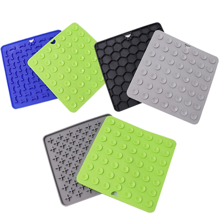 Amazon Hot Selling Convenient Silicone Pet Lick Square Mat Silicone Dog Slow Food Mat with Suckers
Amazon Hot Selling Convenient Silicone Pet Lick Square Mat Silicone Dog Slow Food Mat with Suckers