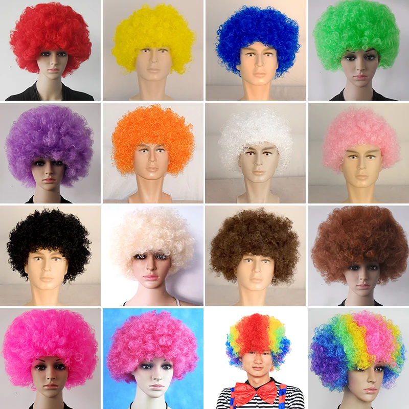 Multicolor Short Curly Explosive Head Wig Props Funny Fluffy Clown Wig Caps Wavy Round Clown Hair Fans Wig Adult Child
Multicolor Short Curly Explosive Head Wig Props Funny Fluffy Clown Wig Caps Wavy Round Clown Hair Fans Wig Adult Child