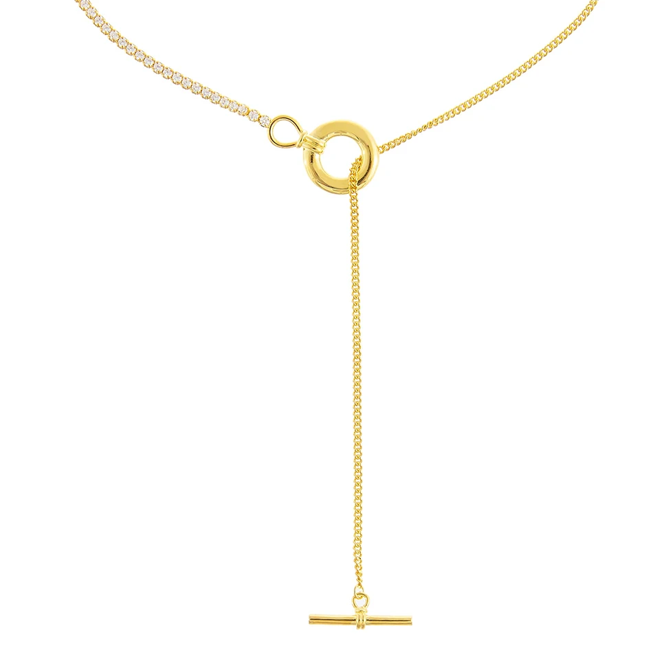 2020 Luxury Jewelry 925 Sterling Silver T Shape Tennis Necklace 18K Gold Plated Cuban Chain Toggle Necklace
2020 Luxury Jewelry 925 Sterling Silver T Shape Tennis Necklace 18K Gold Plated Cuban Chain Toggle Necklace