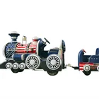 Outdoor amusement park new style trackless train christmas electric train for sale