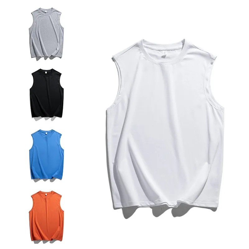 Cheapest New Trendy Brand Casual Cotton Vest Loose All-match Solid Color Sleeveless T-shirt For Men, Customized color
Cheapest New Trendy Brand Casual Cotton Vest Loose All-match Solid Color Sleeveless T-shirt For Men, Customized color