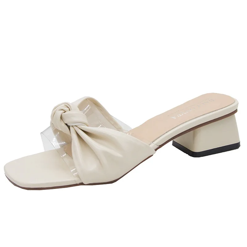 Custom Logo Fashion Ladies Outdoor Slippers Solid Color Suede Square Heel Square Toe Bow Women Summer Slippers
Custom Logo Fashion Ladies Outdoor Slippers Solid Color Suede Square Heel Square Toe Bow Women Summer Slippers