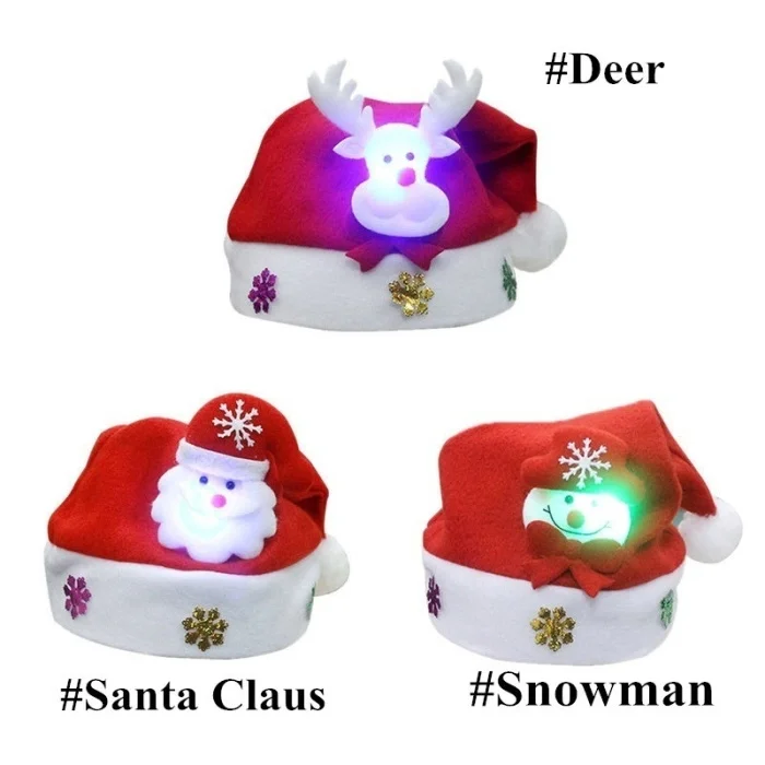 Promotional cheap Christmas Santa christmas hat led christmas hats Adult and children
Promotional cheap Christmas Santa christmas hat led christmas hats Adult and children