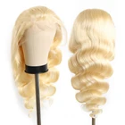 100% raw virgin unprocessed russian hair wigs,Hight Quality 613 russian blonde 360 frontal Lace Wig With Baby Hair