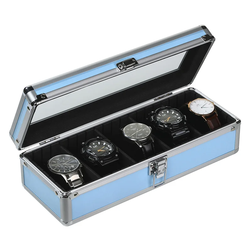 Wholesale Nice Quality Multi-functional Jewelry and Watch Box Aluminum Watch Box Packaging Display Multi-position Watch Case, Blue
Wholesale Nice Quality Multi-functional Jewelry and Watch Box Aluminum Watch Box Packaging Display Multi-position Watch Case, Blue