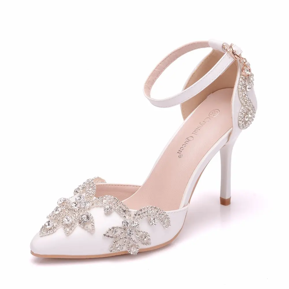 9cm White Fashion Thin High Heels Pointed Toe Plus Size Silver Rhinestone Sandals High Heel Sandals for Wedding Bridal Shoes
9cm White Fashion Thin High Heels Pointed Toe Plus Size Silver Rhinestone Sandals High Heel Sandals for Wedding Bridal Shoes