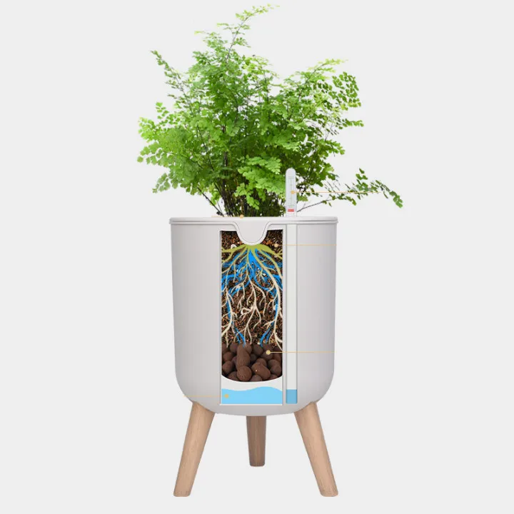 Automatic water-absorbing and water-free flower pots double-layer flower pots plastic Self watering flower pot
Automatic water-absorbing and water-free flower pots double-layer flower pots plastic Self watering flower pot