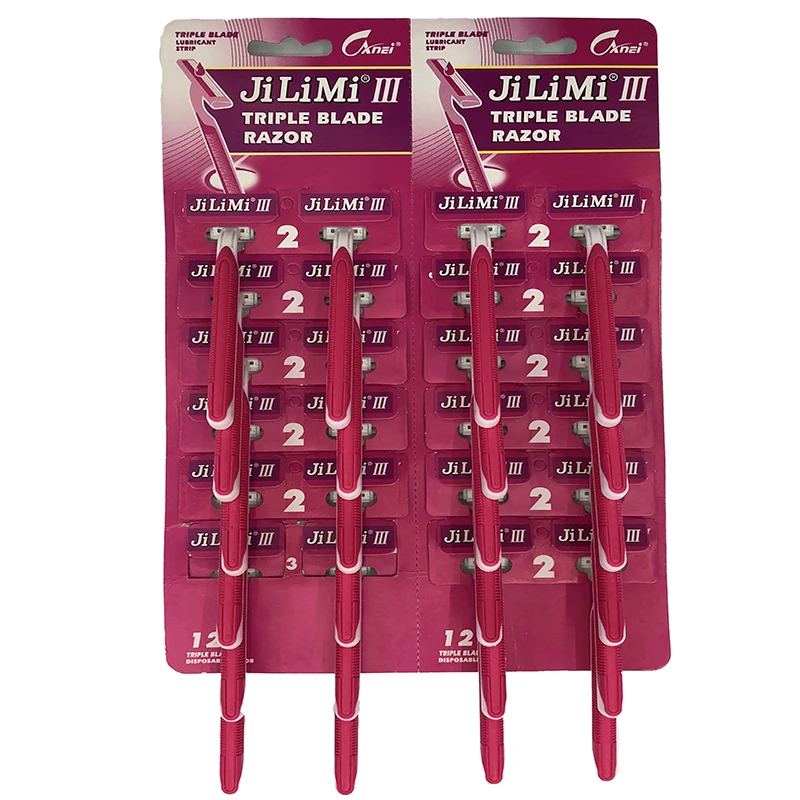 

Jilimi Stock Small Order Twin Blades Disposable Hotel Shaving Razor, Customized color