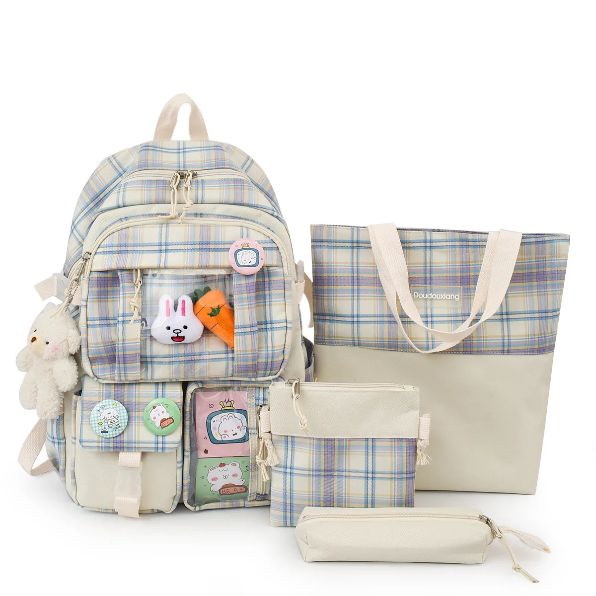 Plush 4 pcs backpack trending lovely four pieces shoulders bag Promotional teenager gift cute for girls comfortable
Plush 4 pcs backpack trending lovely four pieces shoulders bag Promotional teenager gift cute for girls comfortable