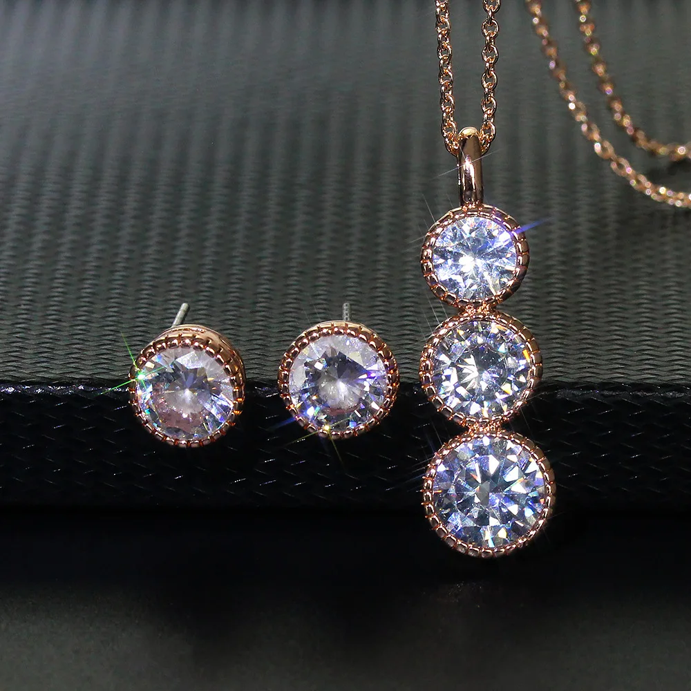 Hot Selling Shiny Diamond Cz Long Waterdrop Pendant Necklace Round Crystal Cubic Zircon Necklace Earrings Jewelry Set for Bride
Hot Selling Shiny Diamond Cz Long Waterdrop Pendant Necklace Round Crystal Cubic Zircon Necklace Earrings Jewelry Set for Bride