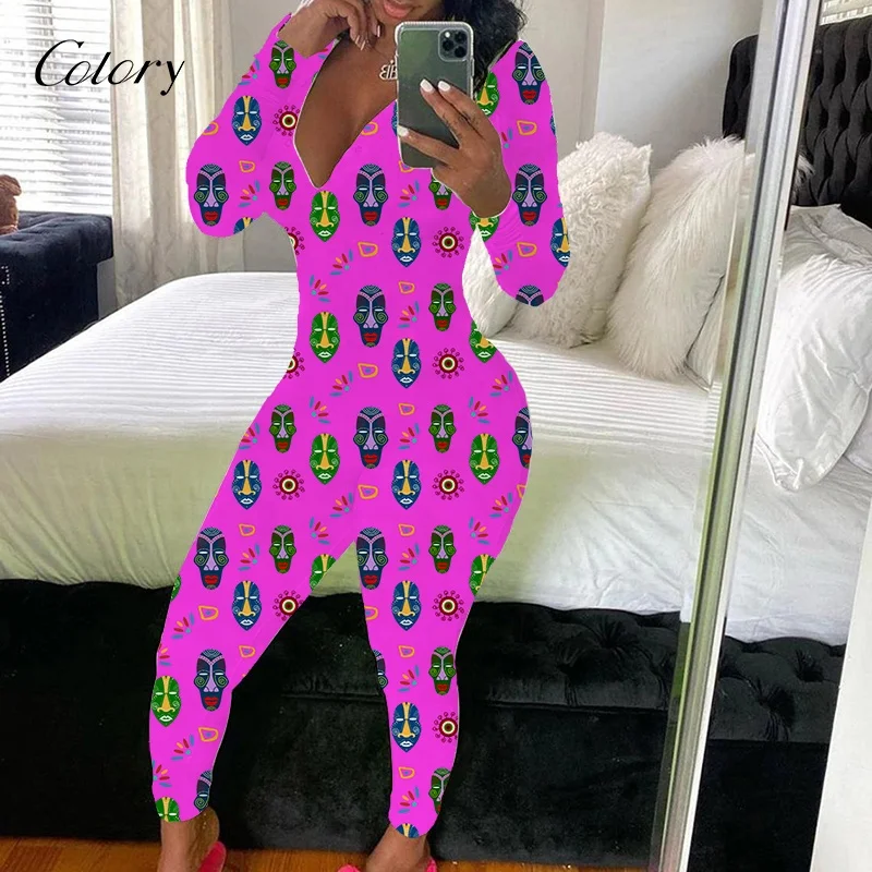 Colory Autumn Cartoon Pattern V-neck Ladies Jumpsuit Nightwear Sleepwear Plus Size Pajamas, Customized color
Colory Autumn Cartoon Pattern V-neck Ladies Jumpsuit Nightwear Sleepwear Plus Size Pajamas, Customized color