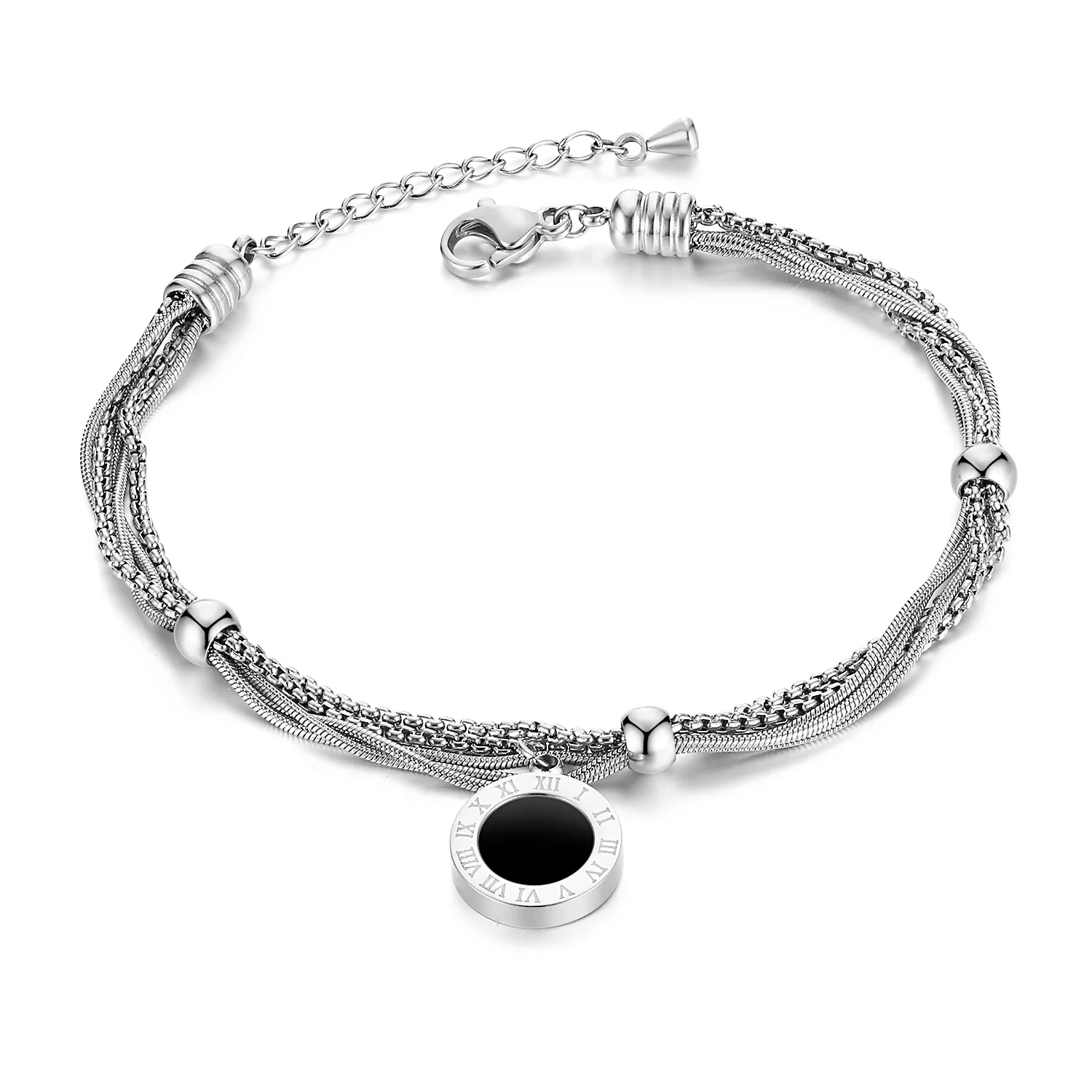 Fashion Multi Layers Black Stone 18K Rose Gold Plated Women Bracelets for Sisters Girlfriends Moms Gifts
Fashion Multi Layers Black Stone 18K Rose Gold Plated Women Bracelets for Sisters Girlfriends Moms Gifts
