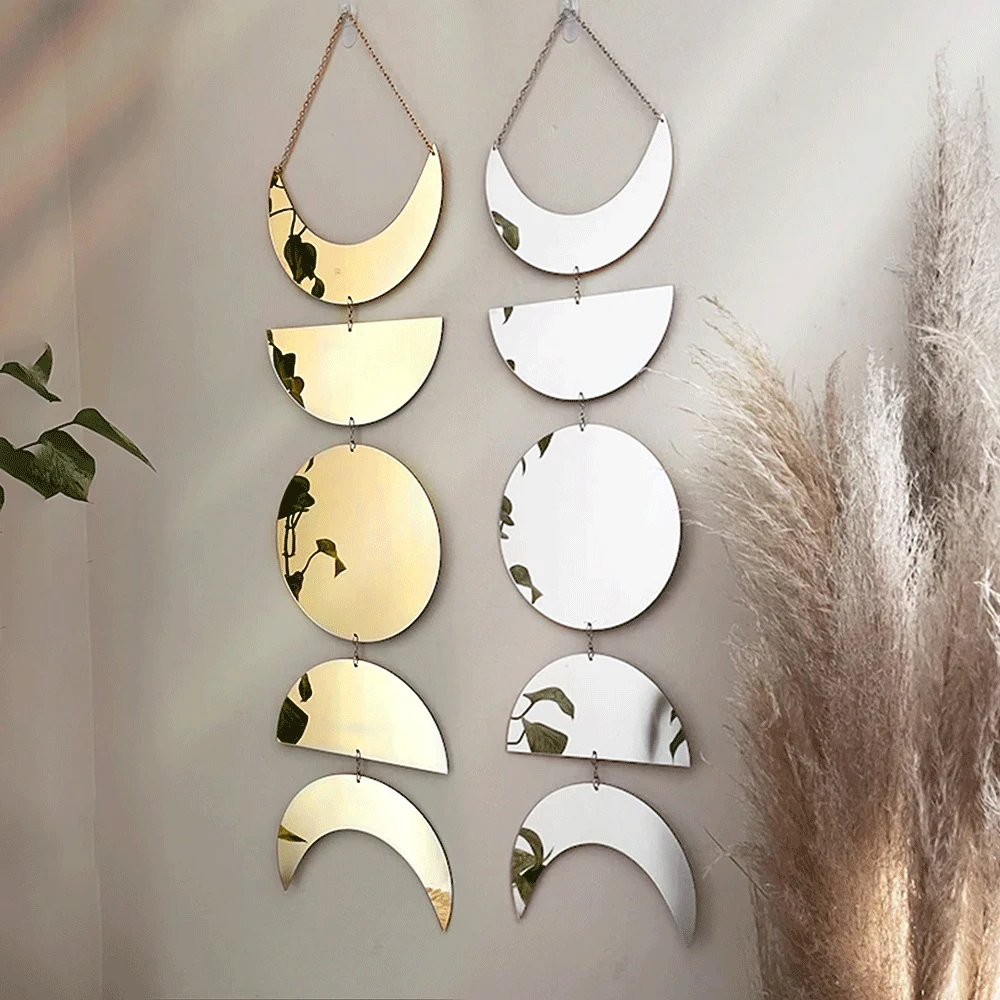 Artilady Interior Design Moon Phases Decorative Mirrors Boho Room Decor Bohemian Wall Mirror, Beige
Artilady Interior Design Moon Phases Decorative Mirrors Boho Room Decor Bohemian Wall Mirror, Beige