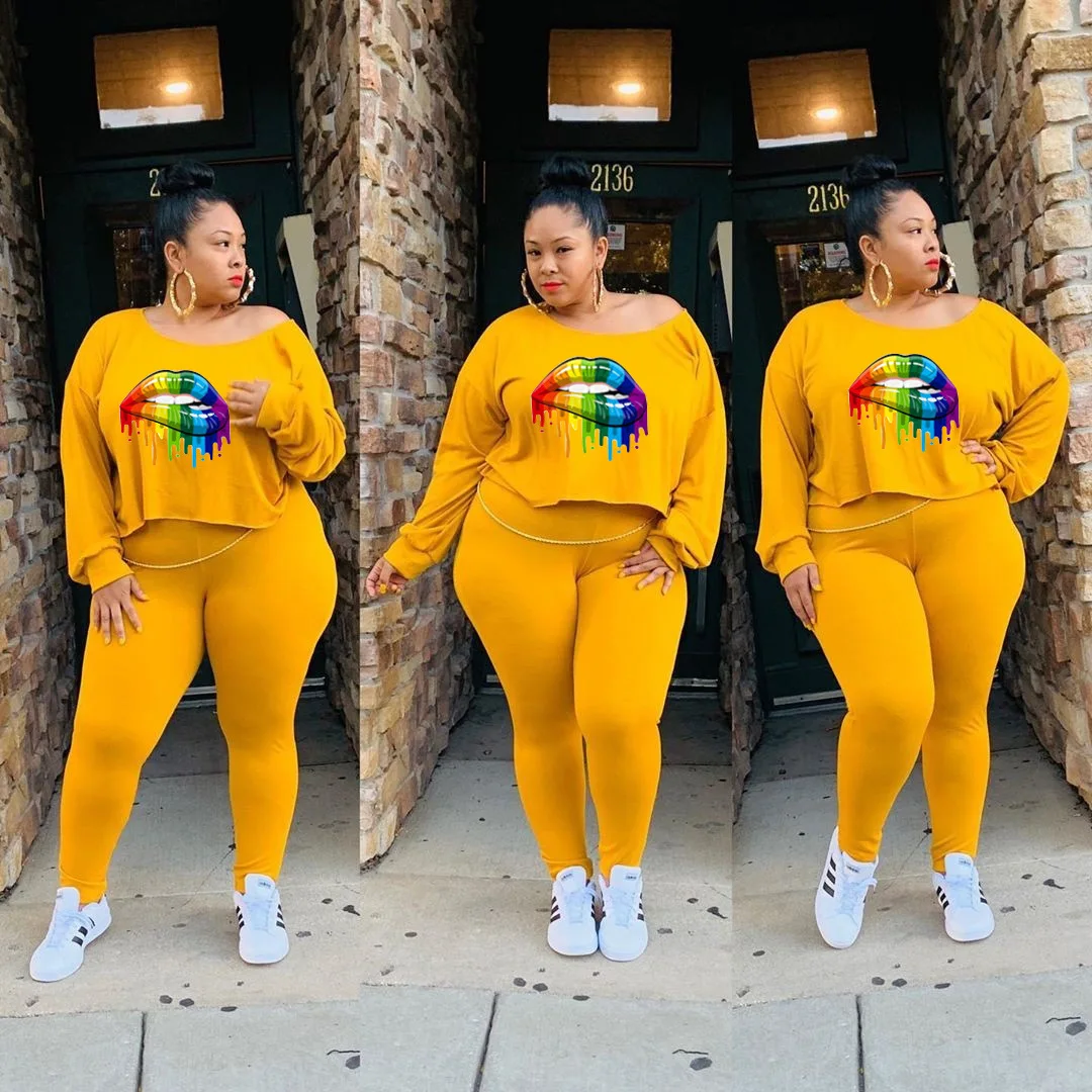 Lip Printing Two Piece Set Women Clothing Supplier 2020 Hot-selling Plus Size Women Casual Quick Dry Knitting Support Autumn
Lip Printing Two Piece Set Women Clothing Supplier 2020 Hot-selling Plus Size Women Casual Quick Dry Knitting Support Autumn