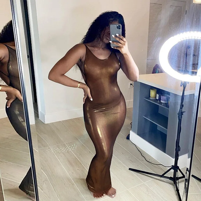 Dvacaman 2021 Summer New Arrivals Sexy Casual 3 Color Women Magic Color Backless One Piece Long Bodycon Halter Dress, Brown blue rose pink
Dvacaman 2021 Summer New Arrivals Sexy Casual 3 Color Women Magic Color Backless One Piece Long Bodycon Halter Dress, Brown blue rose pink