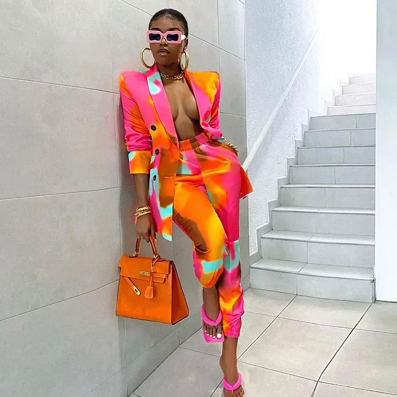 Fall 2 piece palazzo pants set women clothing fashion female blazers set ladies women tie dye one set blazers for women, Picture color
Fall 2 piece palazzo pants set women clothing fashion female blazers set ladies women tie dye one set blazers for women, Picture color